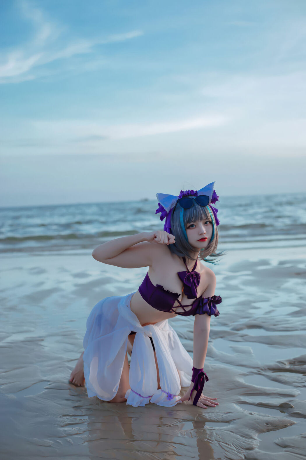 Coser@二佐Nisa – 碧蓝航线-柴郡泳装 (31P)