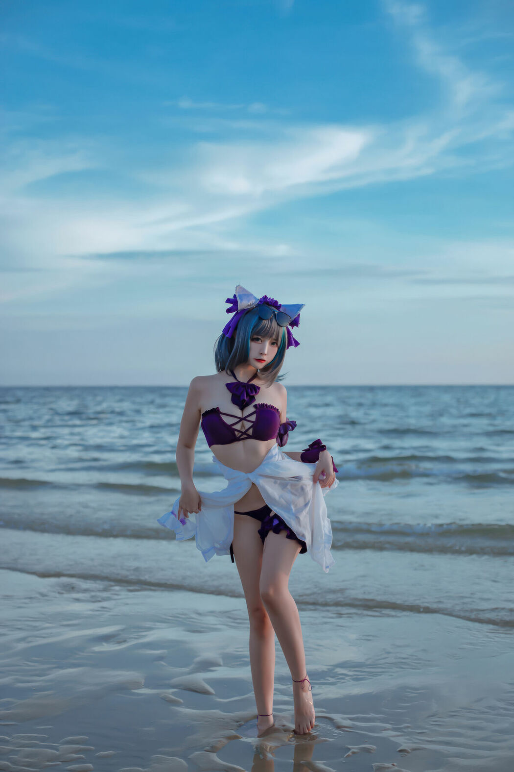 Coser@二佐Nisa – 碧蓝航线-柴郡泳装 (31P)