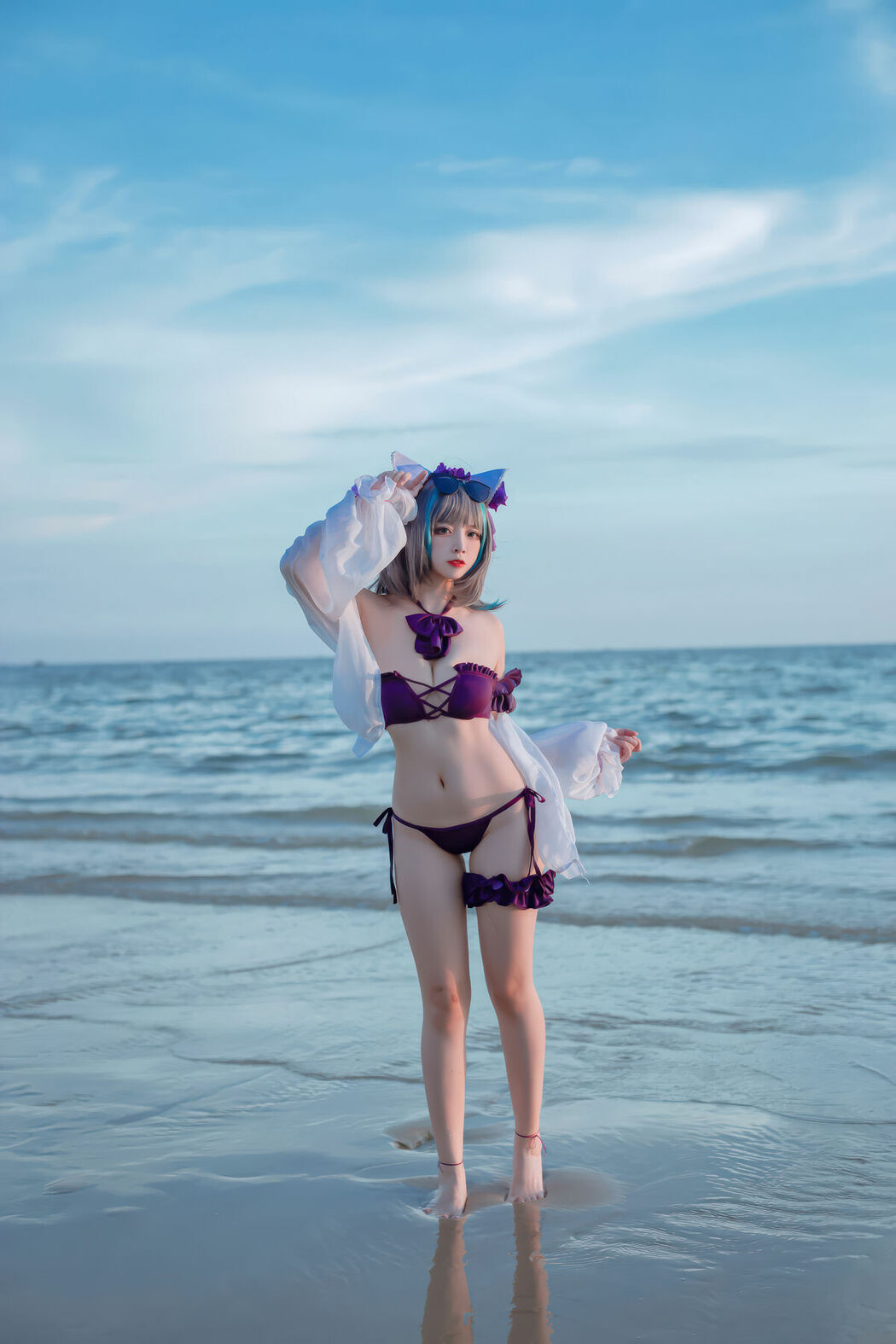 Coser@二佐Nisa – 碧蓝航线-柴郡泳装 (31P)