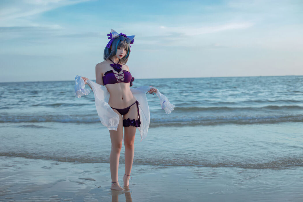 Coser@二佐Nisa – 碧蓝航线-柴郡泳装 (31P)