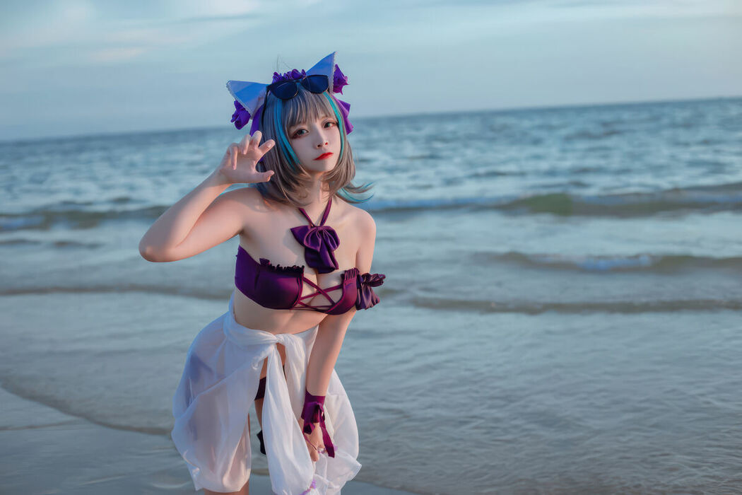 Coser@二佐Nisa – 碧蓝航线-柴郡泳装 (31P)