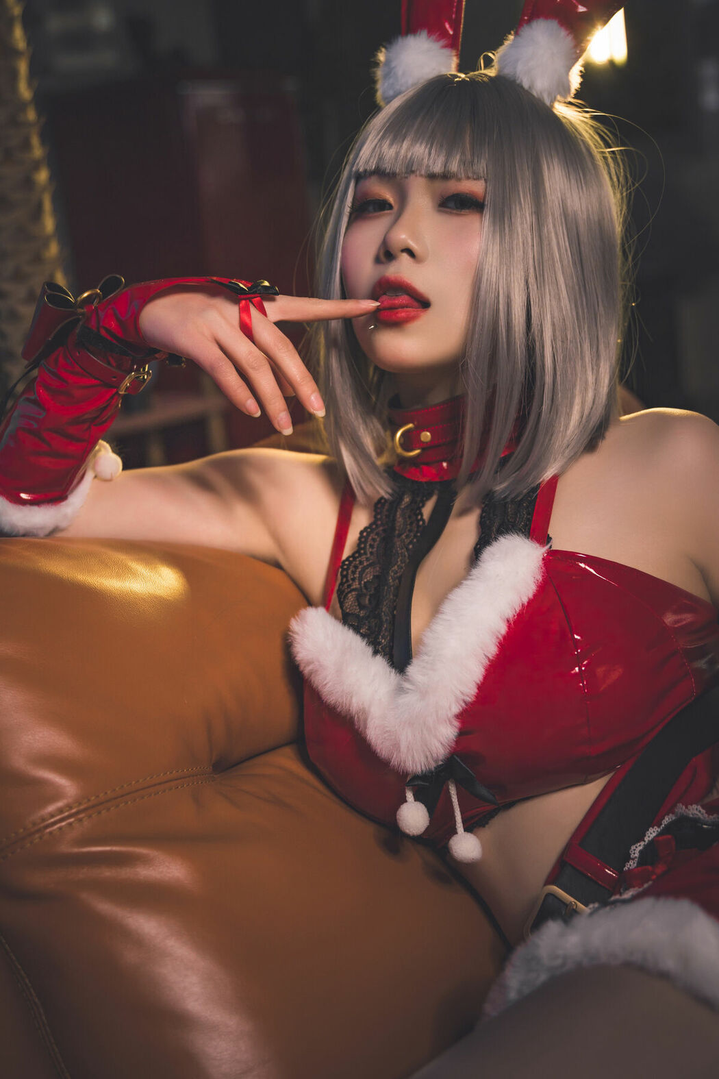 Coser@柒柒要乖哦 And 末夜787 – 双人圣诞礼物 (65P)