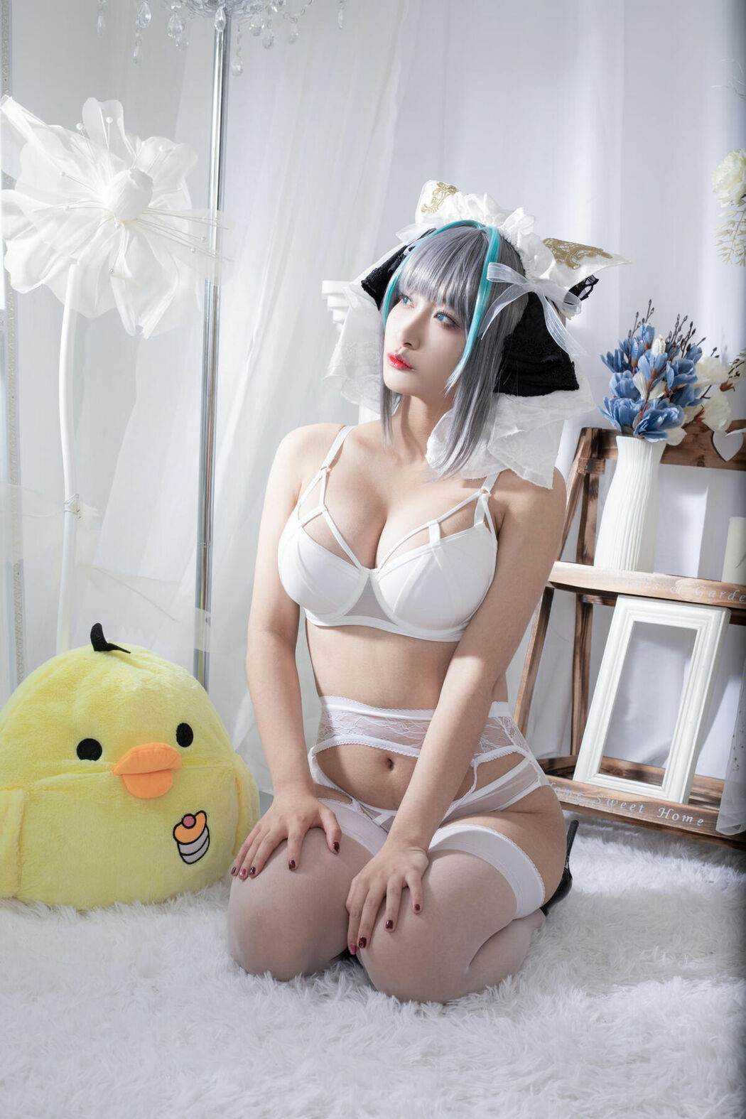 Coser@洛璃LoLiSAMA – 柴郡同人内衣 (67P)