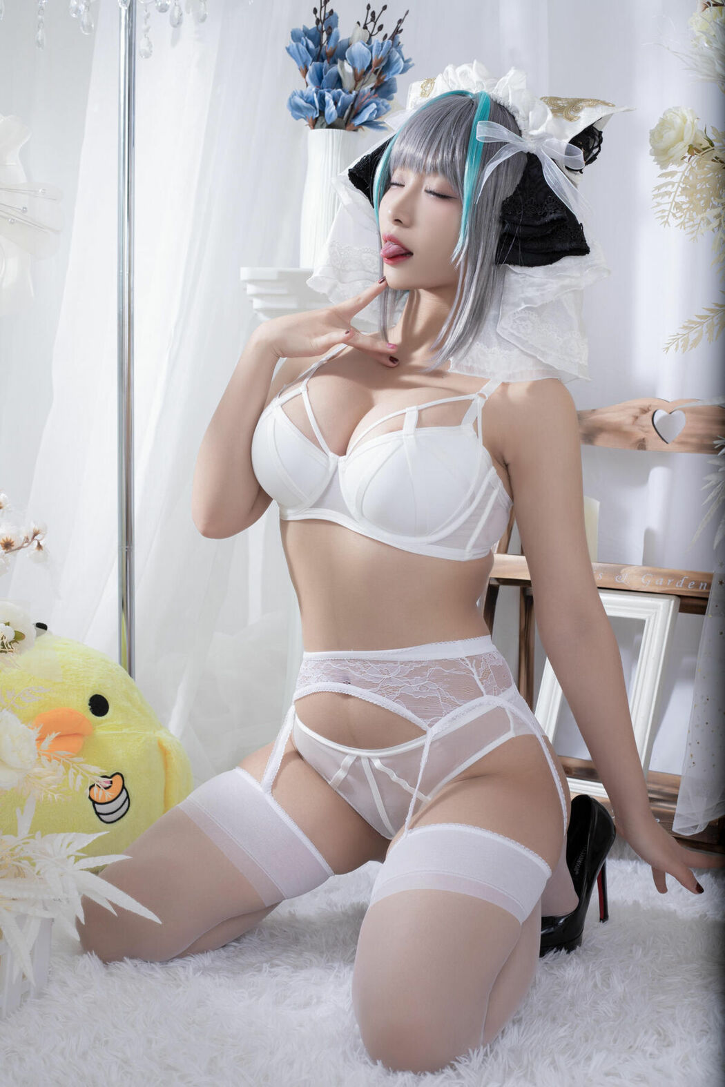 Coser@洛璃LoLiSAMA – 柴郡同人内衣 (67P)