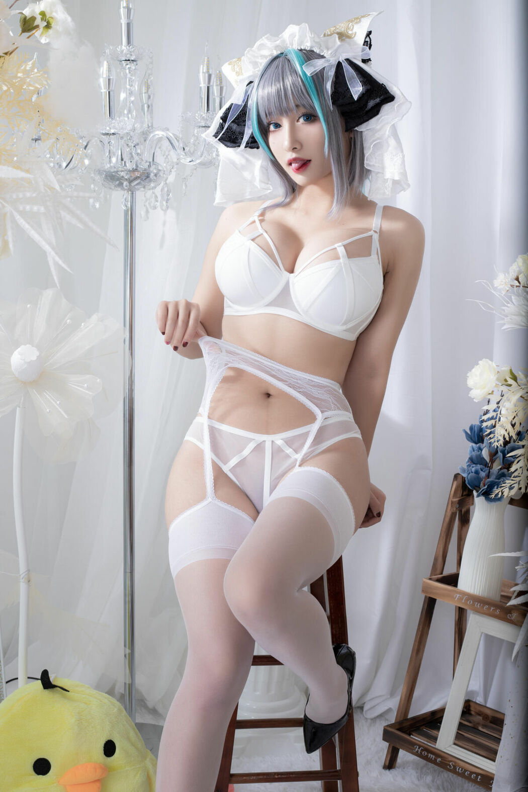 Coser@洛璃LoLiSAMA – 柴郡同人内衣 (67P)