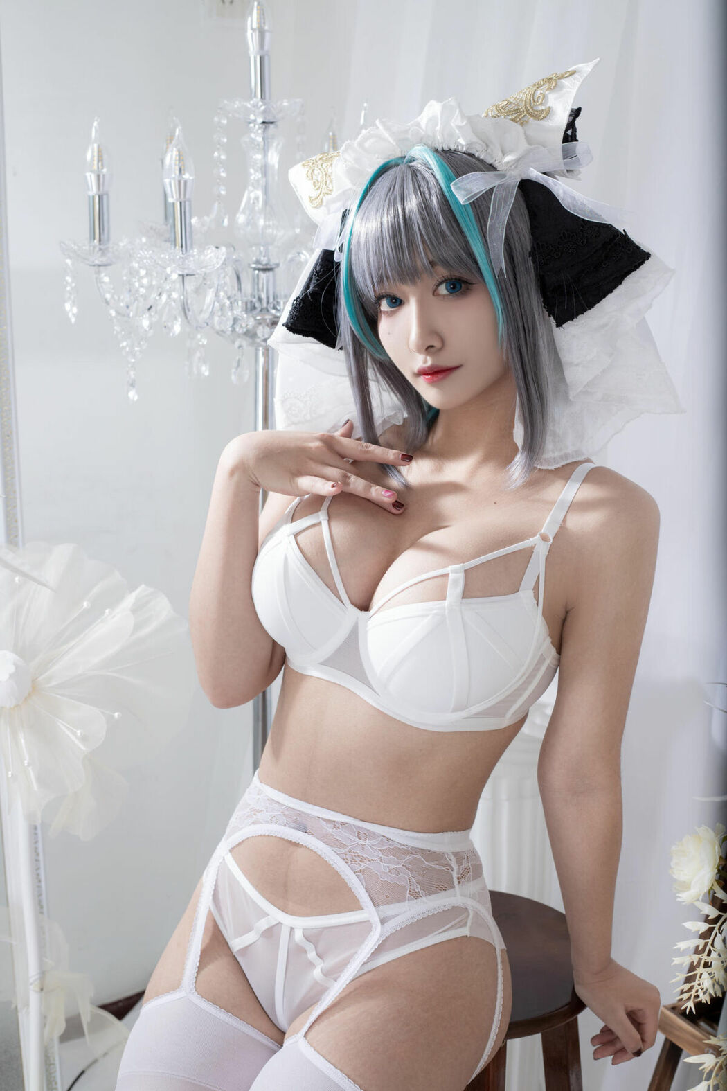 Coser@洛璃LoLiSAMA – 柴郡同人内衣 (67P)