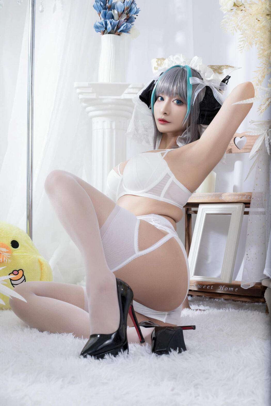 Coser@洛璃LoLiSAMA – 柴郡同人内衣 (67P)