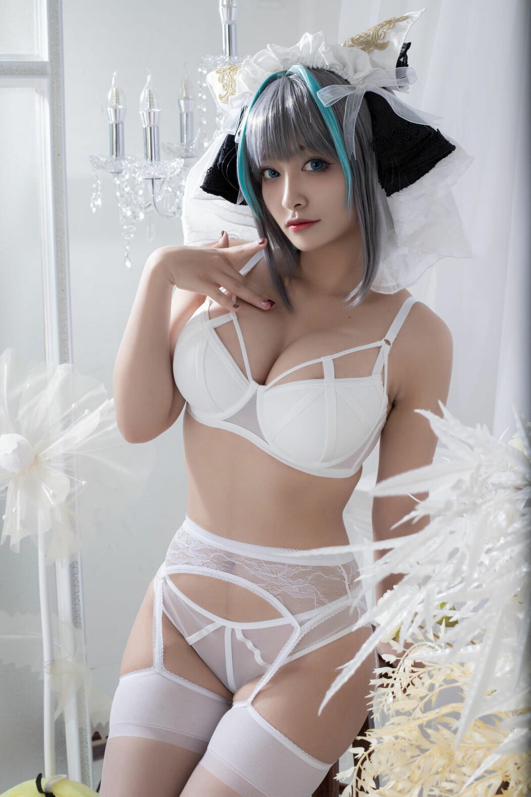 Coser@洛璃LoLiSAMA – 柴郡同人内衣 (67P)