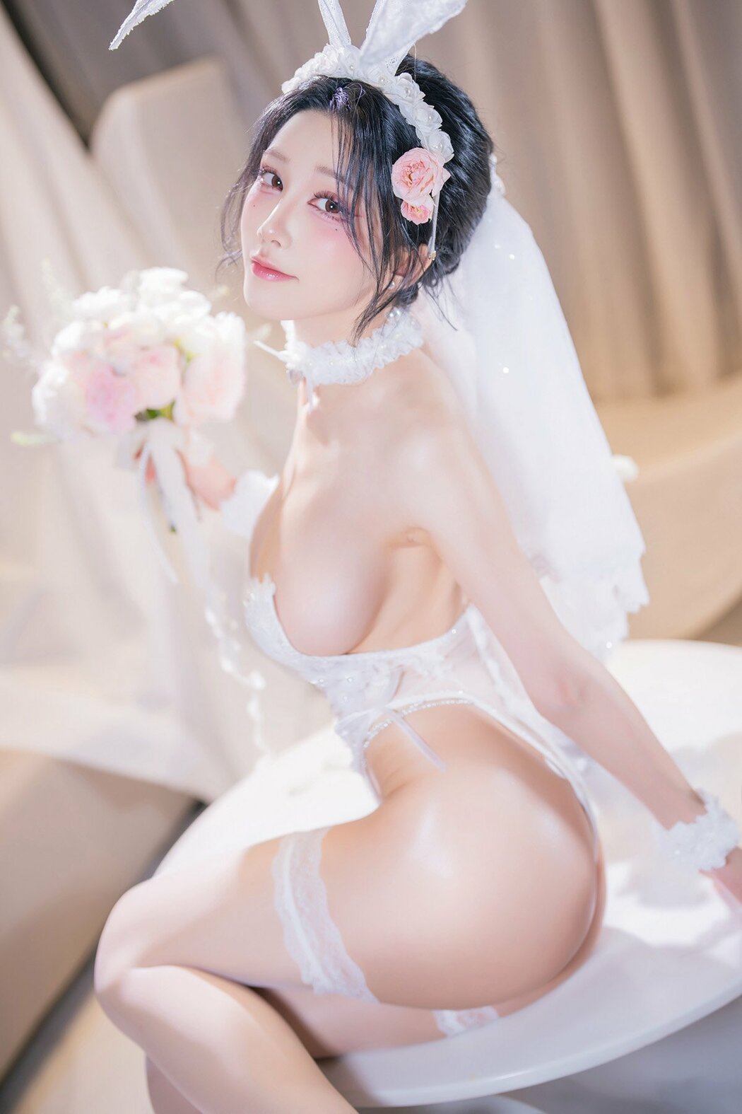 Coser@水淼Aqua – Aqua Birthday Bunny 生日婚纱兔女郎 (55P) Cover Photo