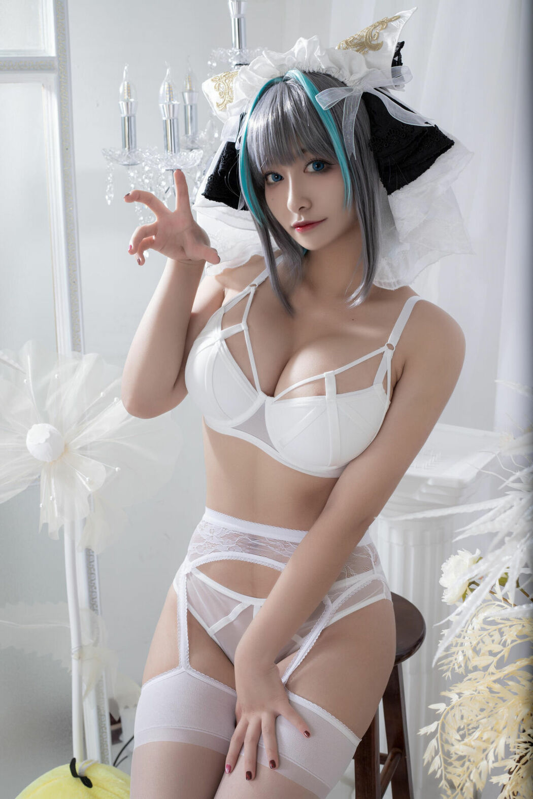 Coser@洛璃LoLiSAMA – 柴郡同人内衣 (67P)