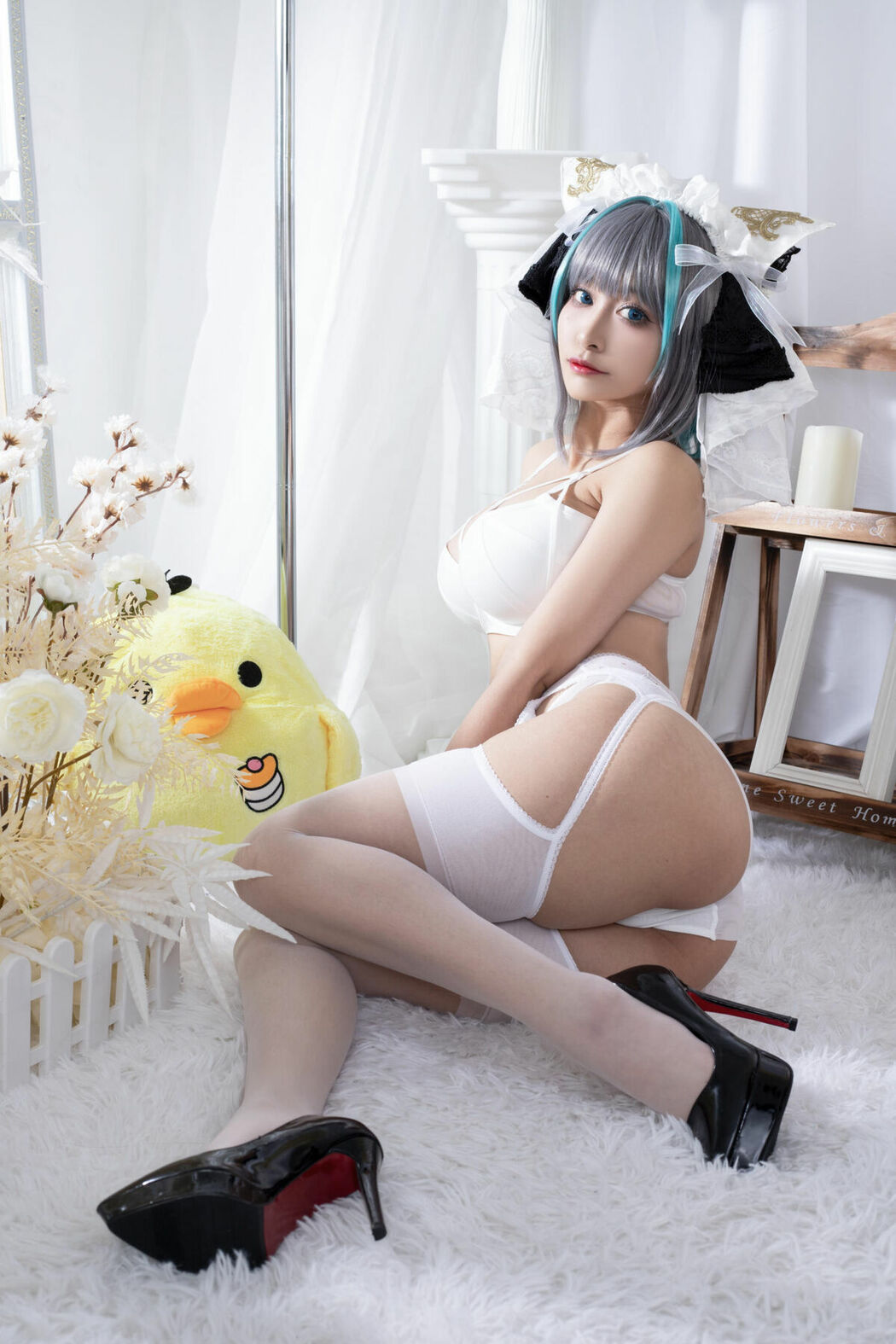 Coser@洛璃LoLiSAMA – 柴郡同人内衣 (67P)