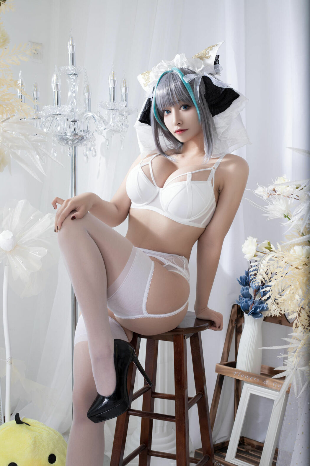 Coser@洛璃LoLiSAMA – 柴郡同人内衣 (67P)