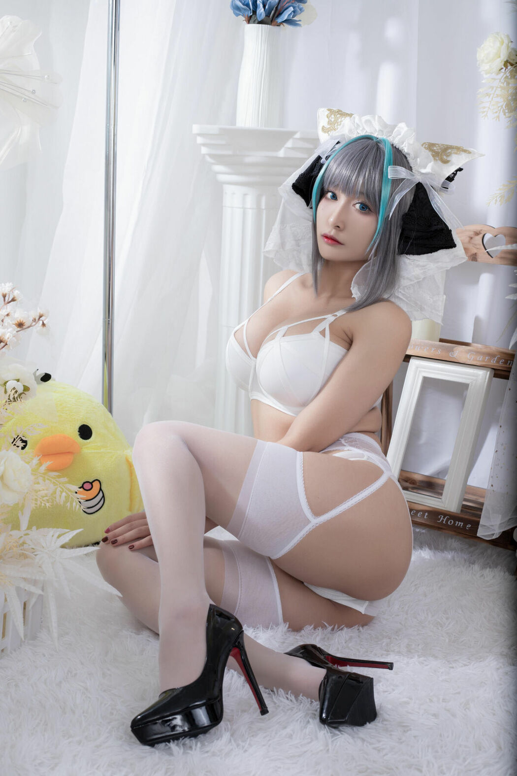 Coser@洛璃LoLiSAMA – 柴郡同人内衣 (67P)