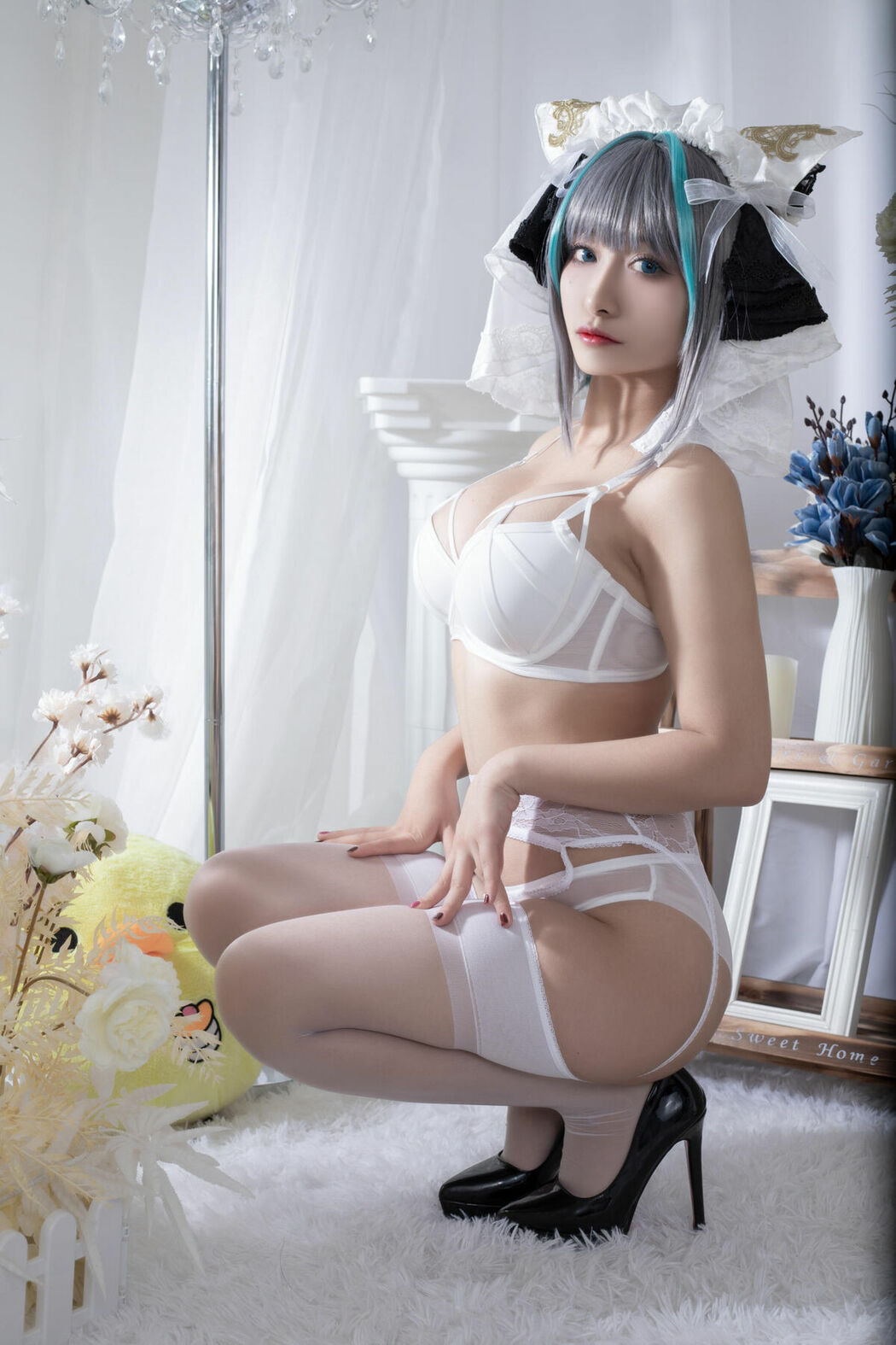 Coser@洛璃LoLiSAMA – 柴郡同人内衣 (67P)