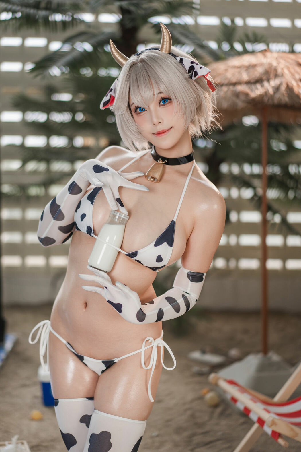Coser@蜜汁猫裘 – 棕色尘埃 奶牛 Part01 (59P – 2V)