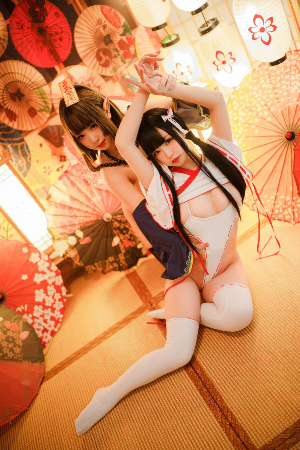 Coser@胡桃猫Kurumineko And 十万珍吱伏特 – 巫女And僵尸 Part01 (62P)