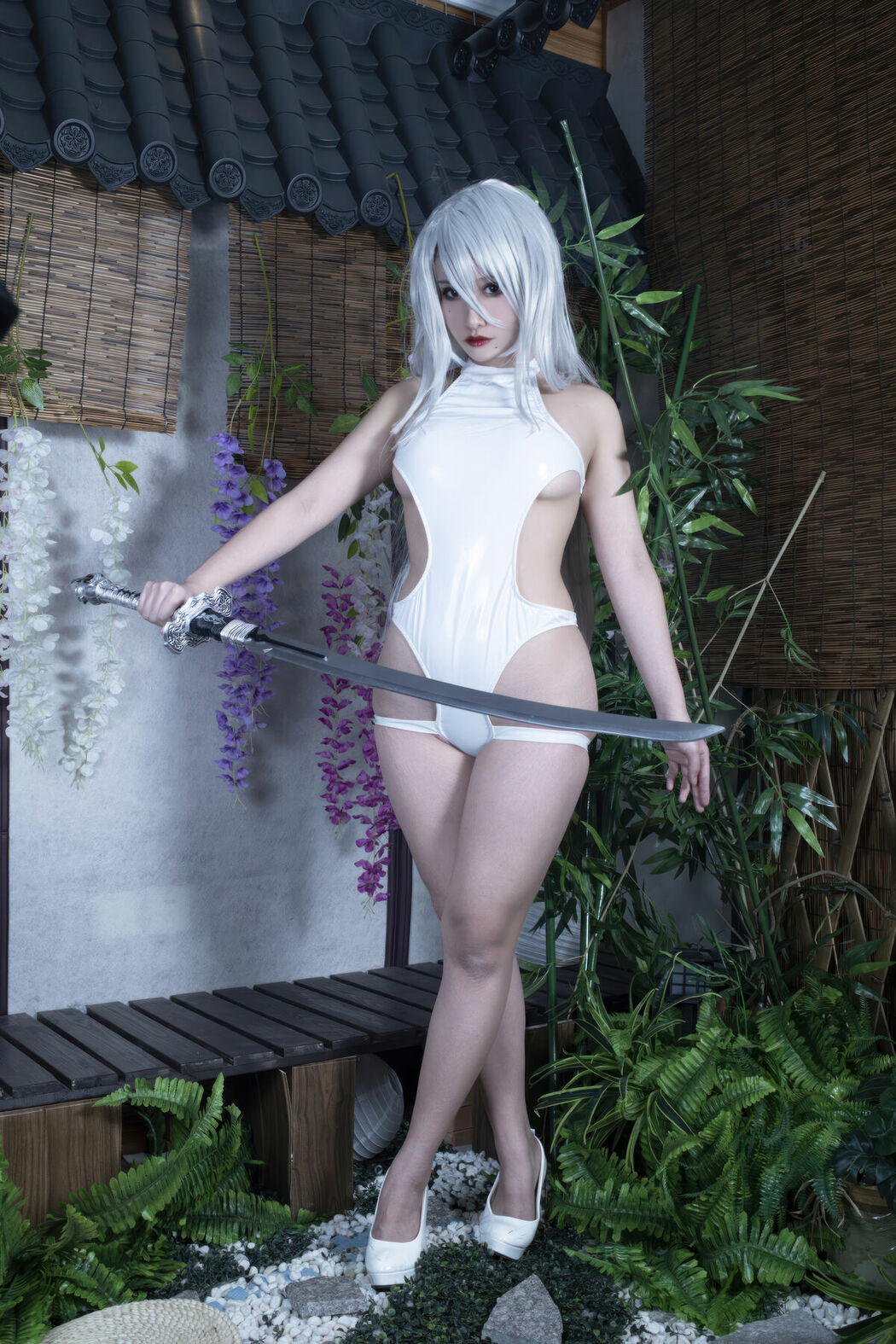 Coser@洛璃LoLiSAMA – 尼尔A2白色竞泳 (61P)