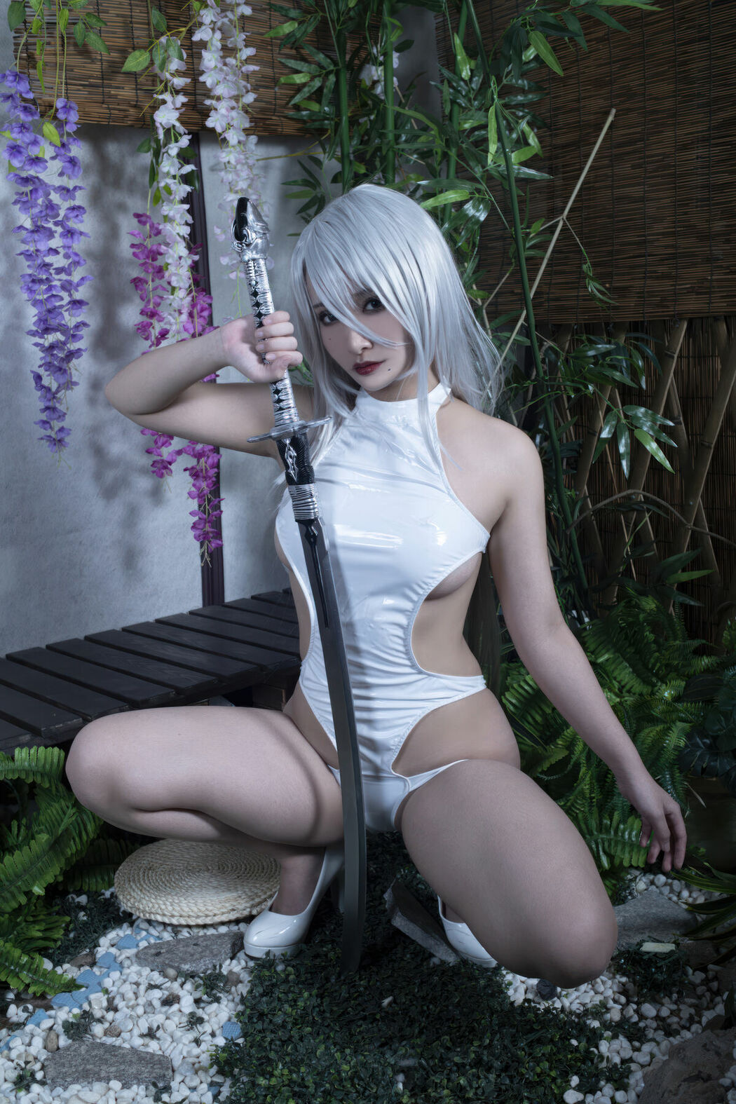 Coser@洛璃LoLiSAMA – 尼尔A2白色竞泳 (61P)