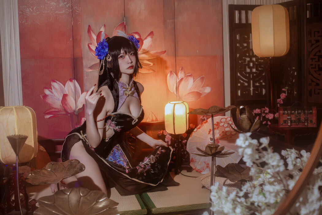 Coser@二佐Nisa – 碧蓝航线-比叡鲟旗袍 (25P)