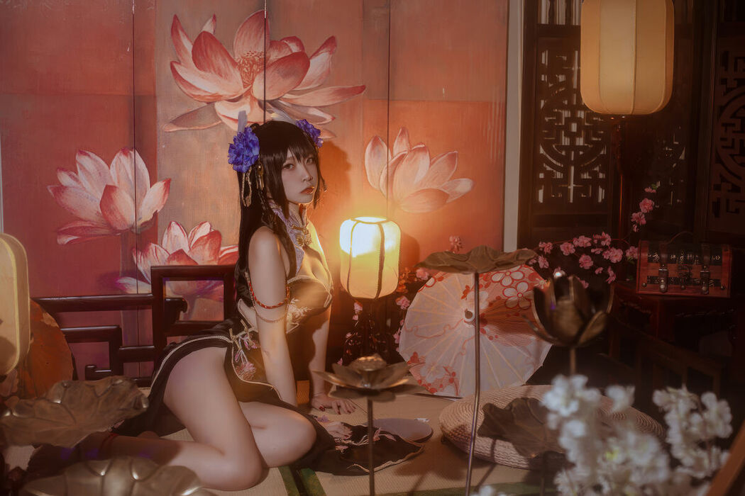 Coser@二佐Nisa – 碧蓝航线-比叡鲟旗袍 (25P)