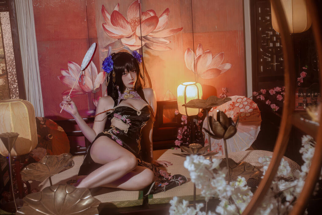 Coser@二佐Nisa – 碧蓝航线-比叡鲟旗袍 (25P)