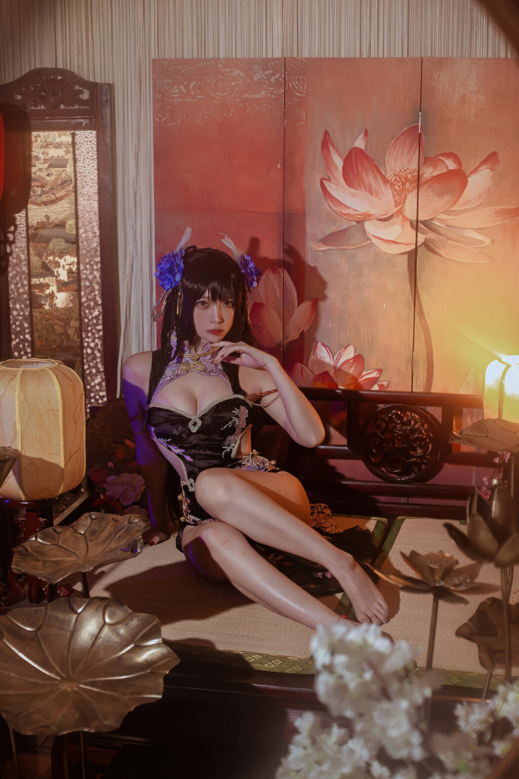 Coser@二佐Nisa – 碧蓝航线-比叡鲟旗袍 (25P)