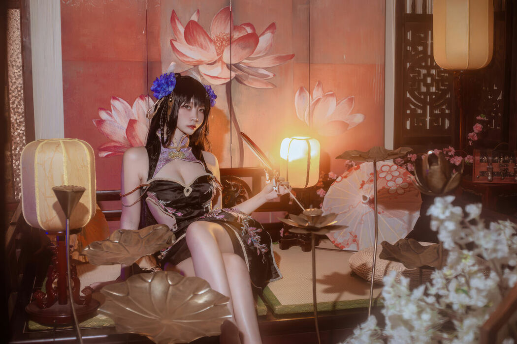 Coser@二佐Nisa – 碧蓝航线-比叡鲟旗袍 (25P)