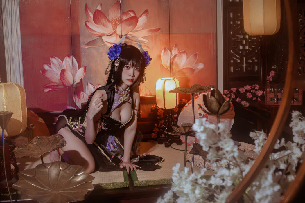 Coser@二佐Nisa – 碧蓝航线-比叡鲟旗袍 (25P)