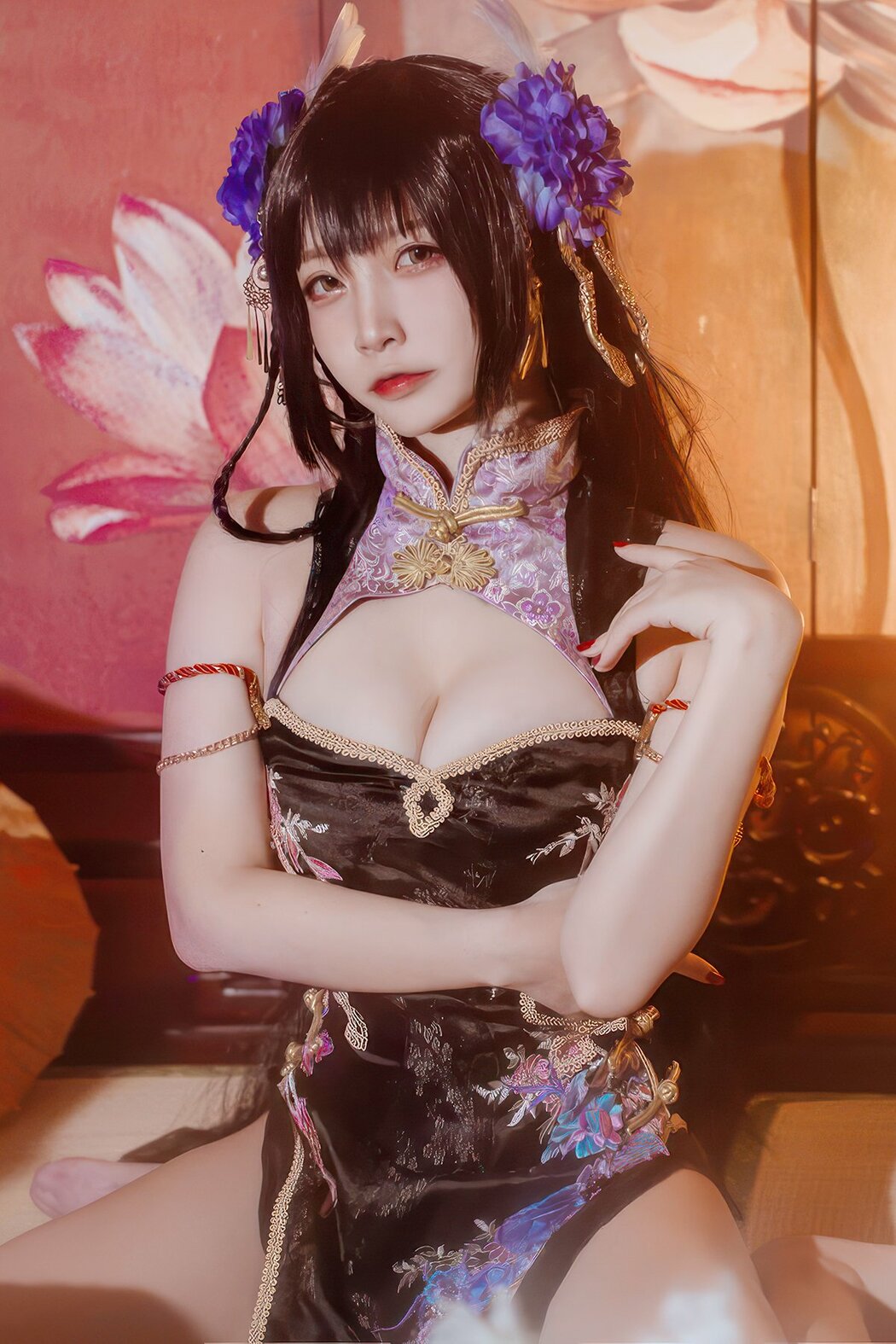 Coser@二佐Nisa – 碧蓝航线-比叡鲟旗袍 (25P) Cover Photo