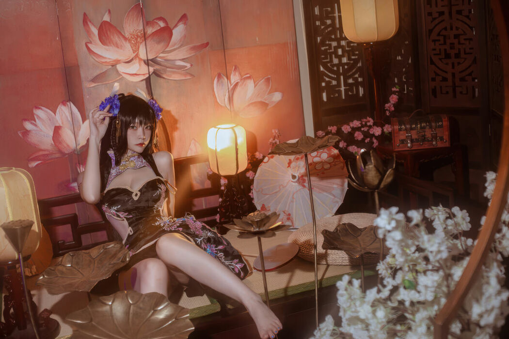 Coser@二佐Nisa – 碧蓝航线-比叡鲟旗袍 (25P)