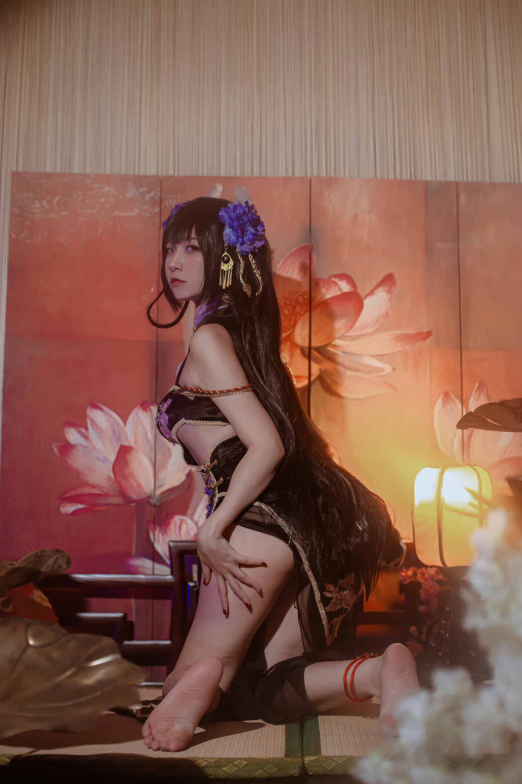 Coser@二佐Nisa – 碧蓝航线-比叡鲟旗袍 (25P)