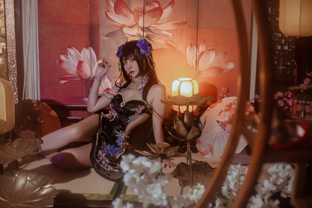 Coser@二佐Nisa – 碧蓝航线-比叡鲟旗袍 (25P)