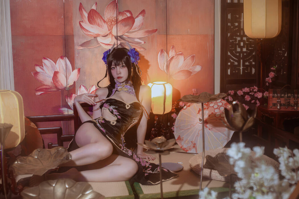 Coser@二佐Nisa – 碧蓝航线-比叡鲟旗袍 (25P)