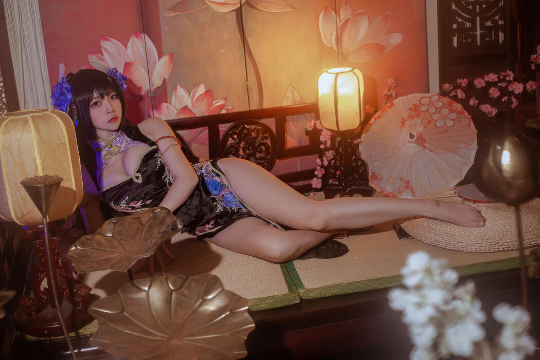 Coser@二佐Nisa – 碧蓝航线-比叡鲟旗袍 (25P)