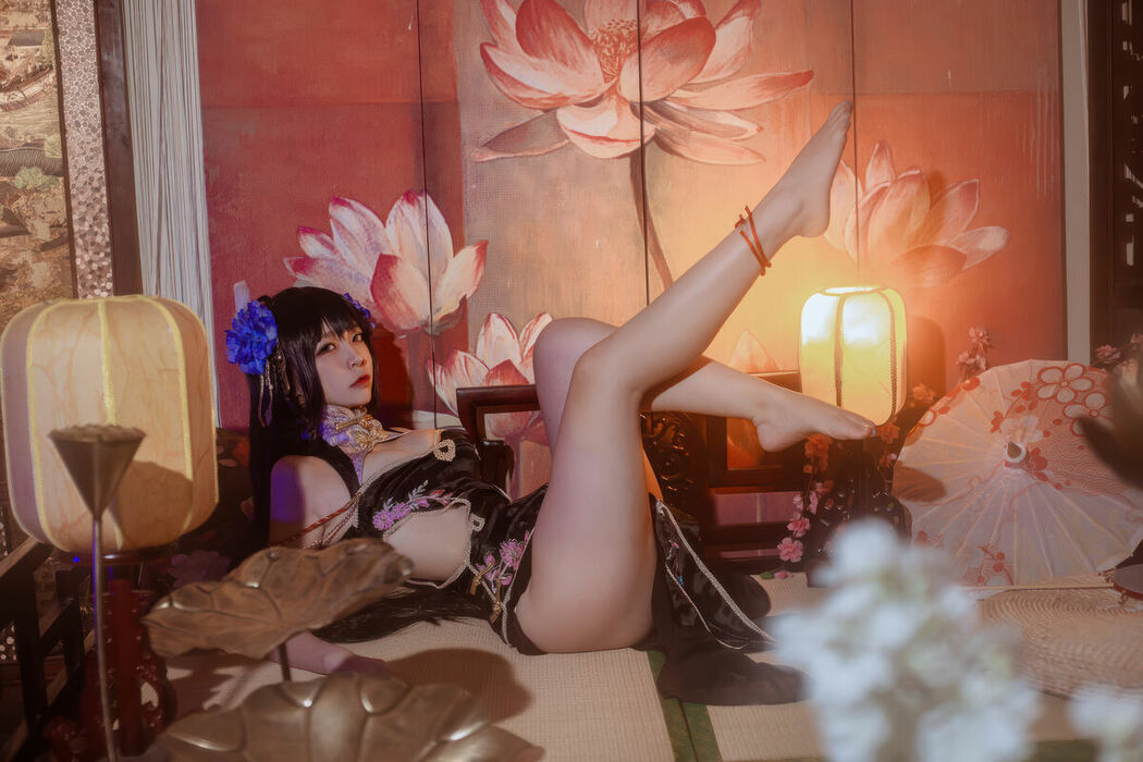 Coser@二佐Nisa – 碧蓝航线-比叡鲟旗袍 (25P)