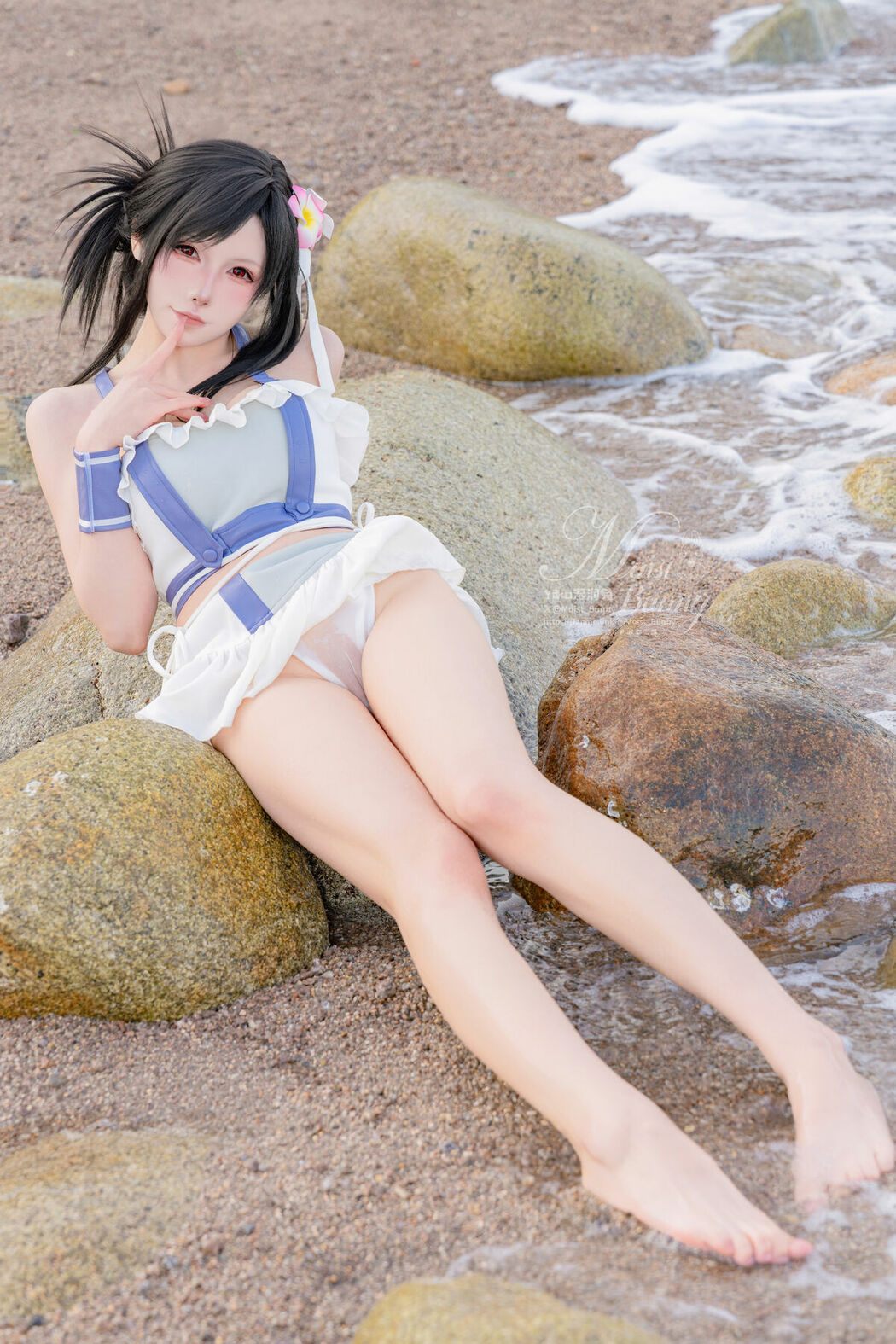 Coser@黏黏团子兔 – 2025泳装限定作 海边假日 蒂法 (81P)