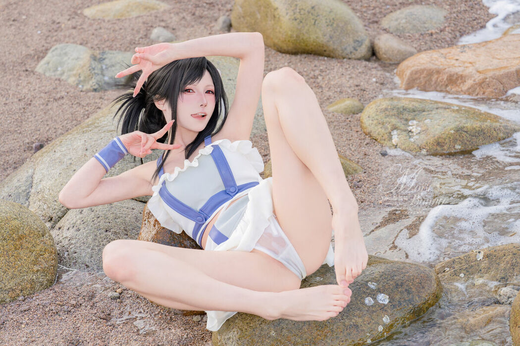 Coser@黏黏团子兔 – 2025泳装限定作 海边假日 蒂法 (81P)