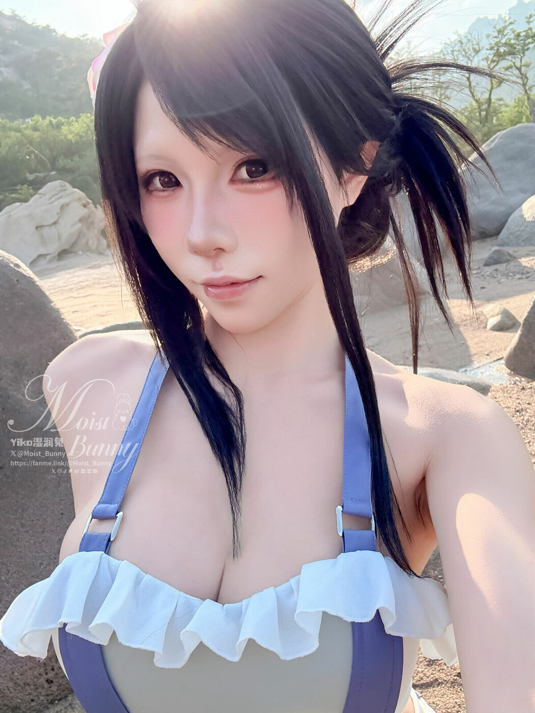 Coser@黏黏团子兔 – 2025泳装限定作 海边假日 蒂法 (81P)