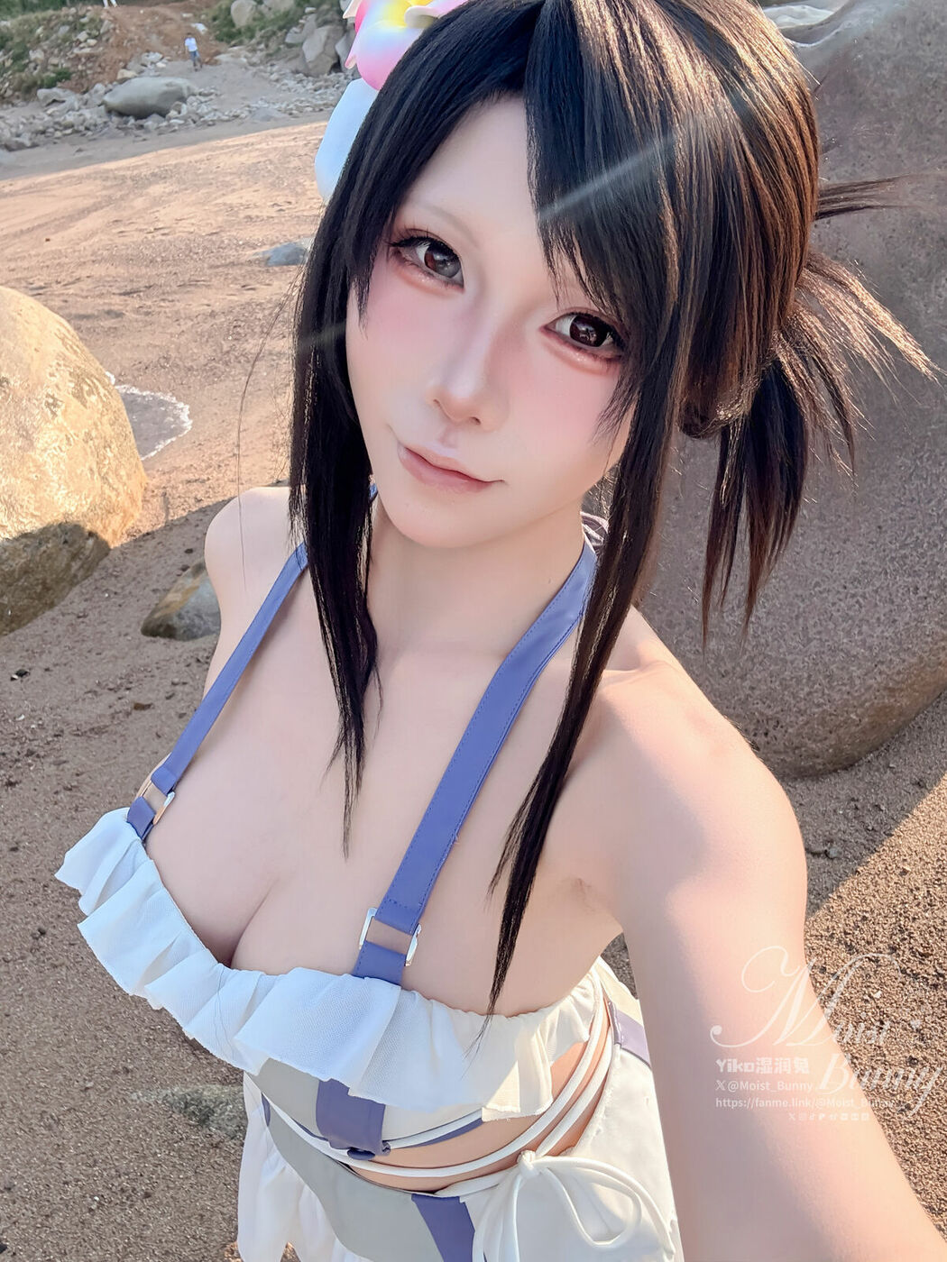 Coser@黏黏团子兔 – 2025泳装限定作 海边假日 蒂法 (81P)
