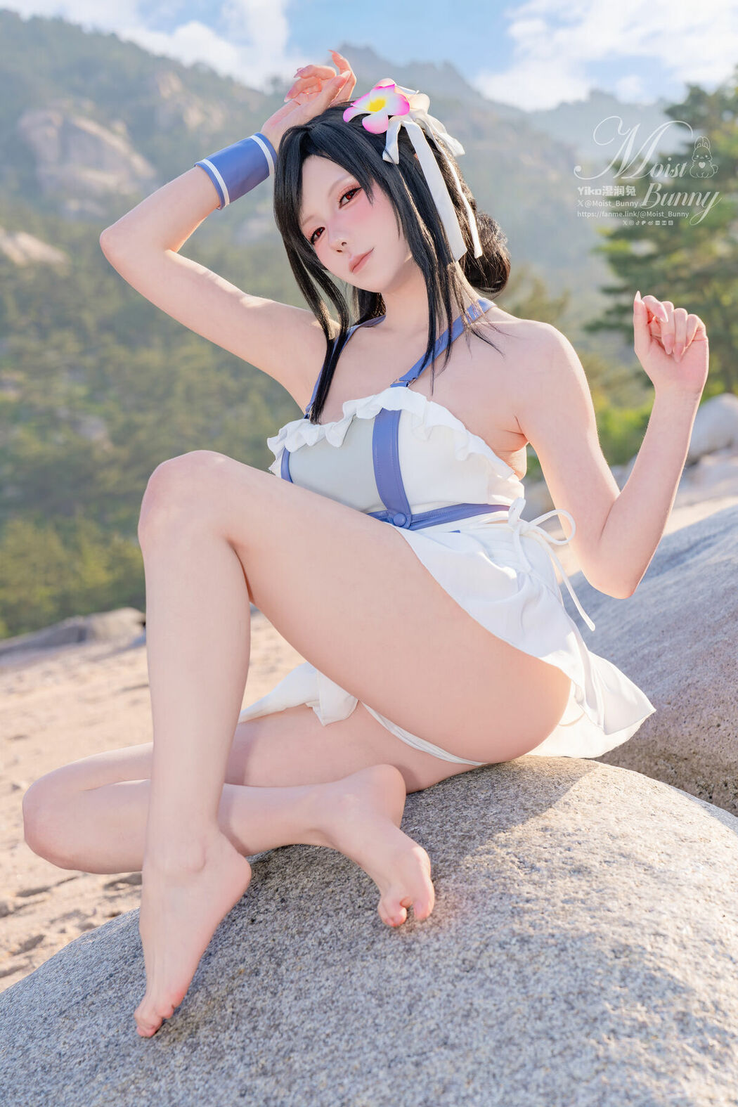 Coser@黏黏团子兔 – 2025泳装限定作 海边假日 蒂法 (81P)