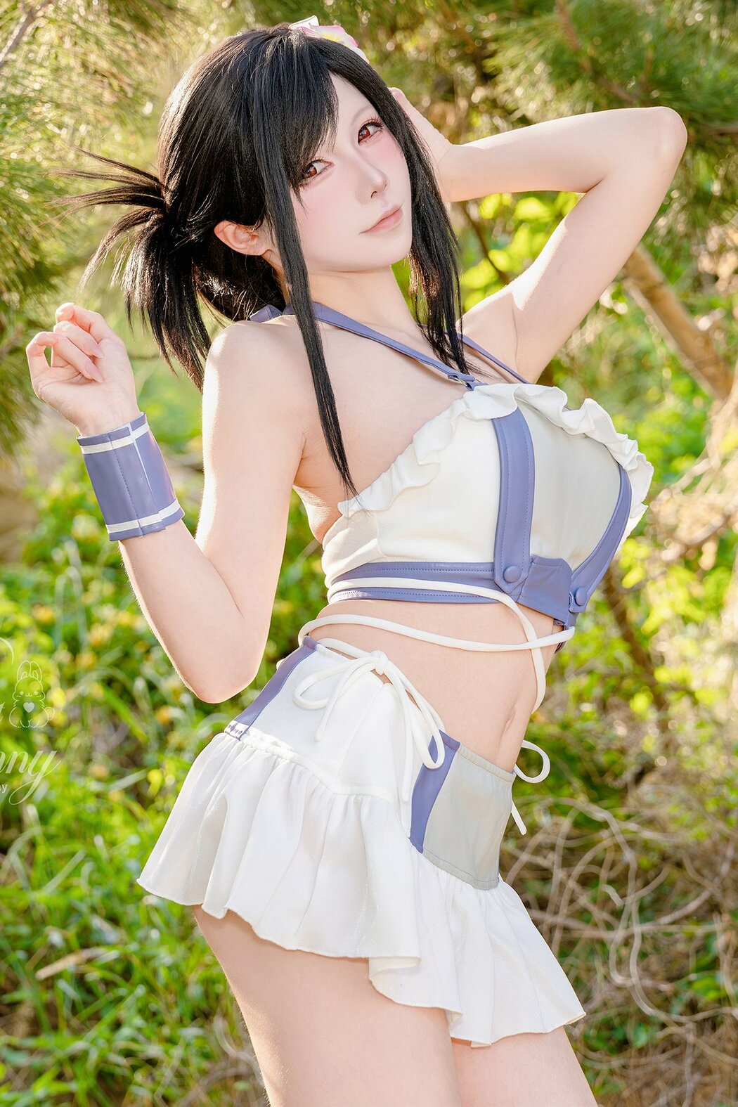 Coser@黏黏团子兔 – 2025泳装限定作 海边假日 蒂法 (81P) Cover Photo