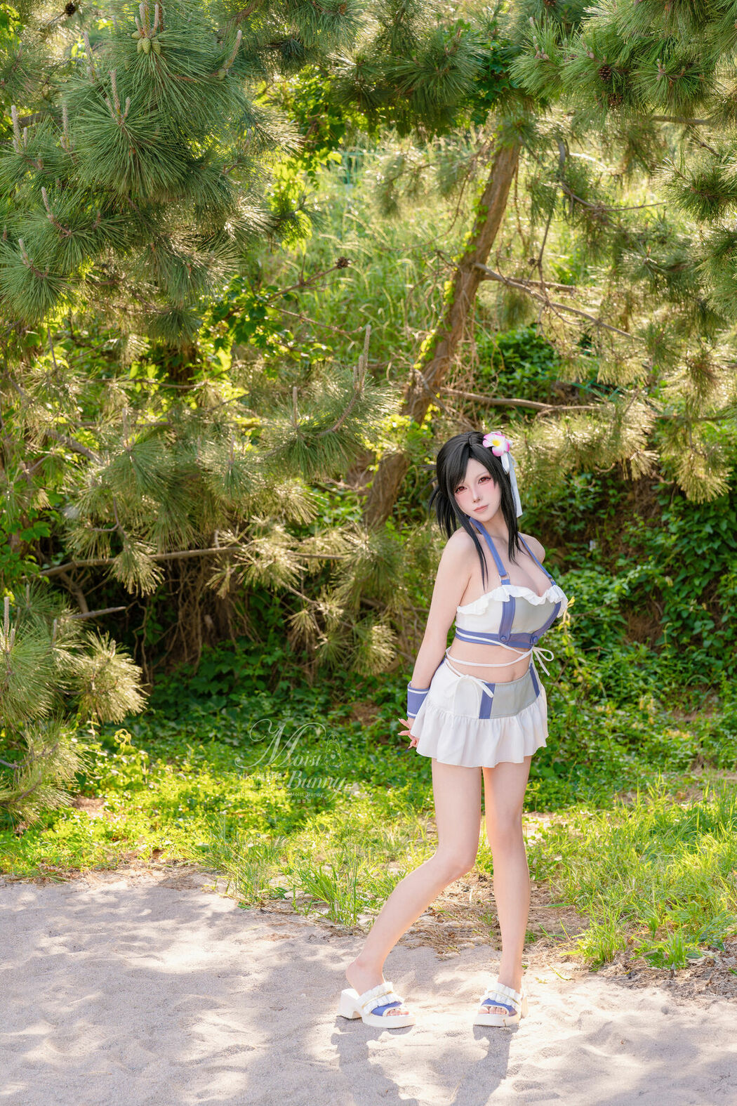 Coser@黏黏团子兔 – 2025泳装限定作 海边假日 蒂法 (81P)