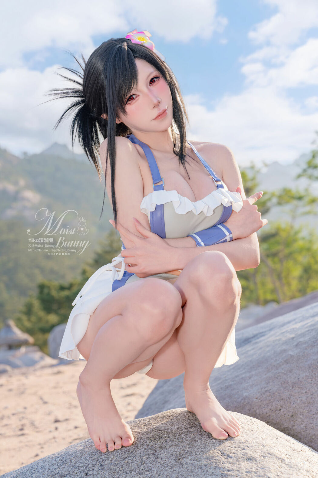 Coser@黏黏团子兔 – 2025泳装限定作 海边假日 蒂法 (81P)