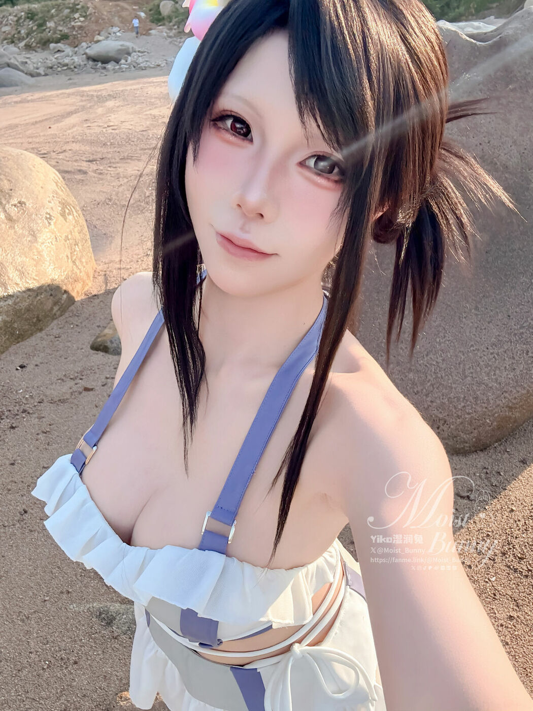 Coser@黏黏团子兔 – 2025泳装限定作 海边假日 蒂法 (81P)