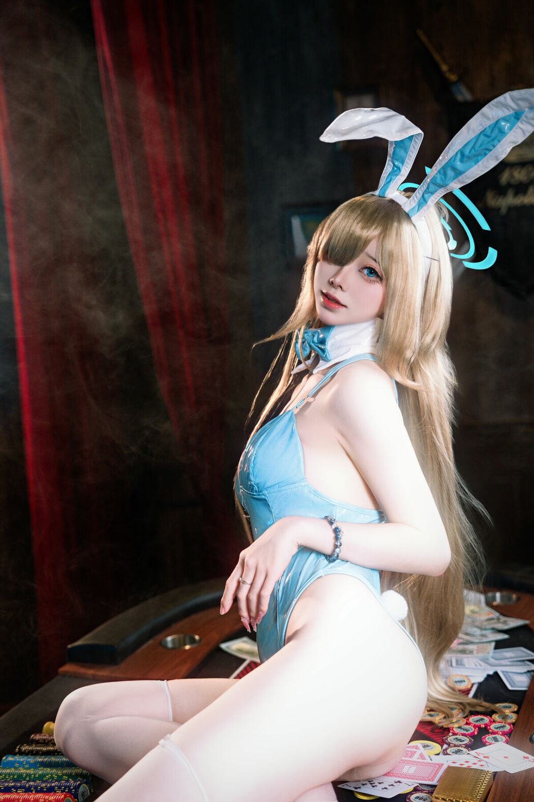 Coser@前野太太 – 蔚蓝档案 一之濑明日奈 兔女郎 (32P)