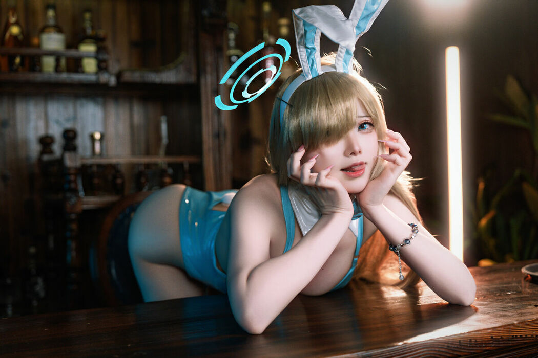 Coser@前野太太 – 蔚蓝档案 一之濑明日奈 兔女郎 (32P)