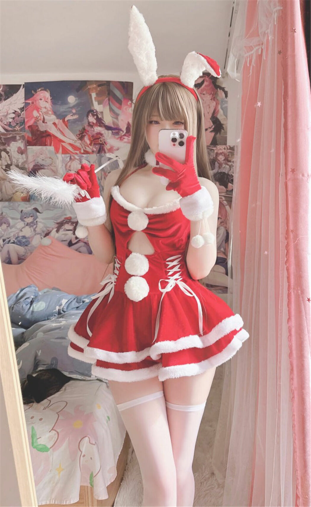 Coser@习呆呆 – バニーサンタ (19P – 2V)