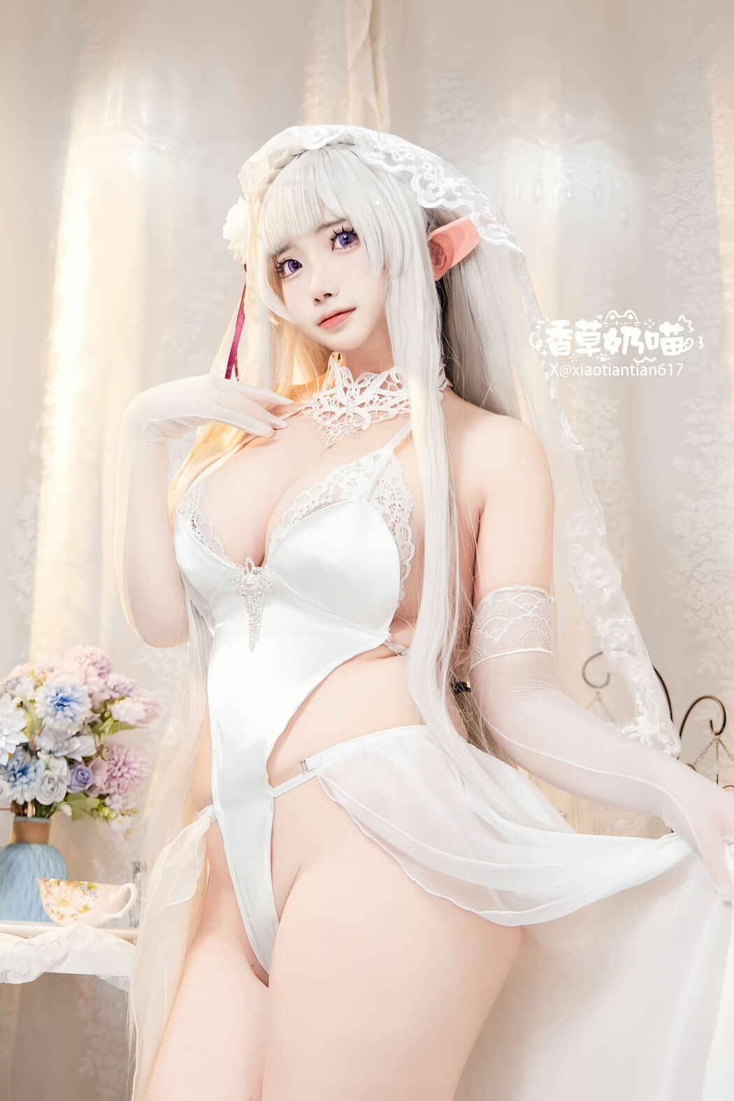 Coser@香草奶喵 – 爱蜜莉雅 情人节 Part01 (52P)