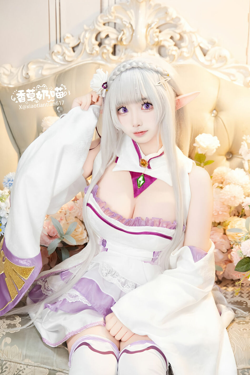 Coser@香草奶喵 – 爱蜜莉雅 情人节 Part01 (52P)