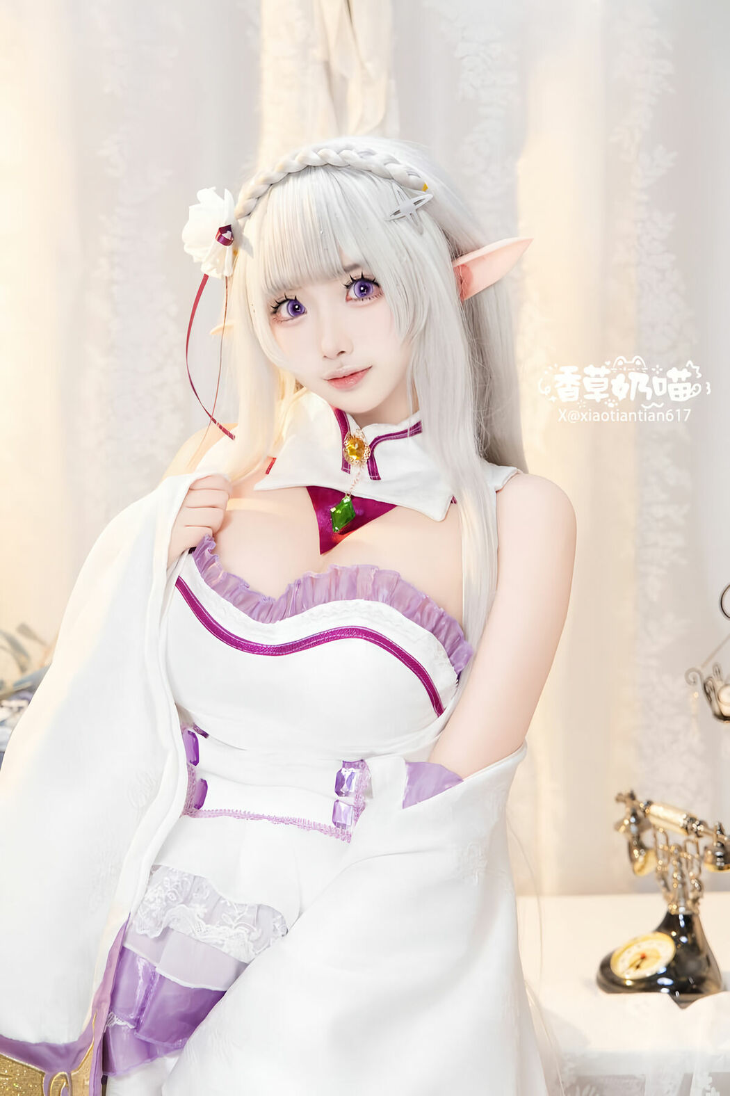 Coser@香草奶喵 – 爱蜜莉雅 情人节 Part01 (52P)
